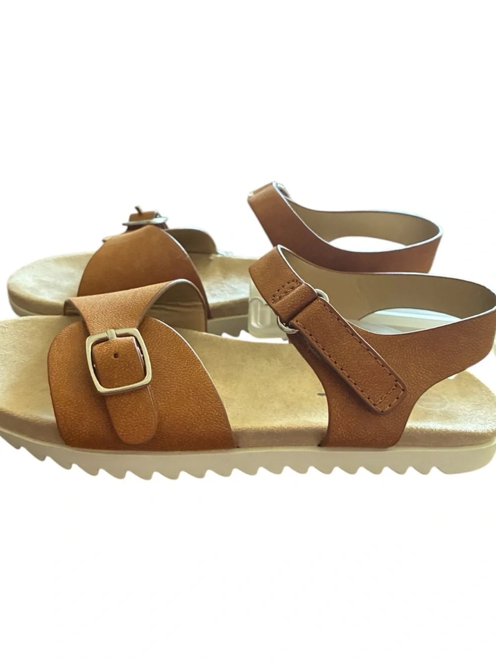 Cat & Jack Girl Brown Faux Leather Sandals Size 11 New